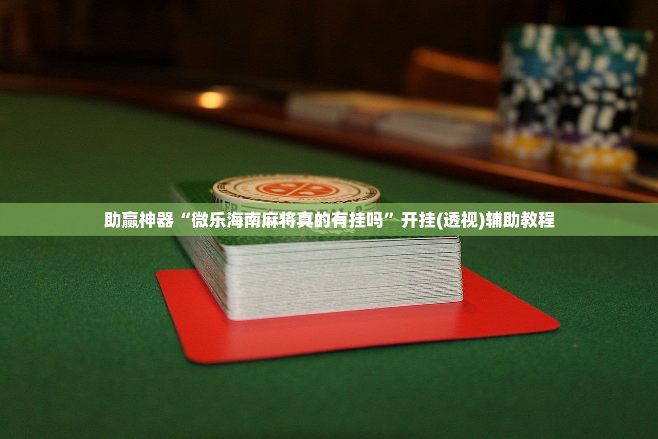 助赢神器“微乐海南麻将真的有挂吗”开挂(透视)辅助教程
