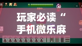 玩家必读“手机微乐麻将怎么看有挂”2026开挂教程步骤