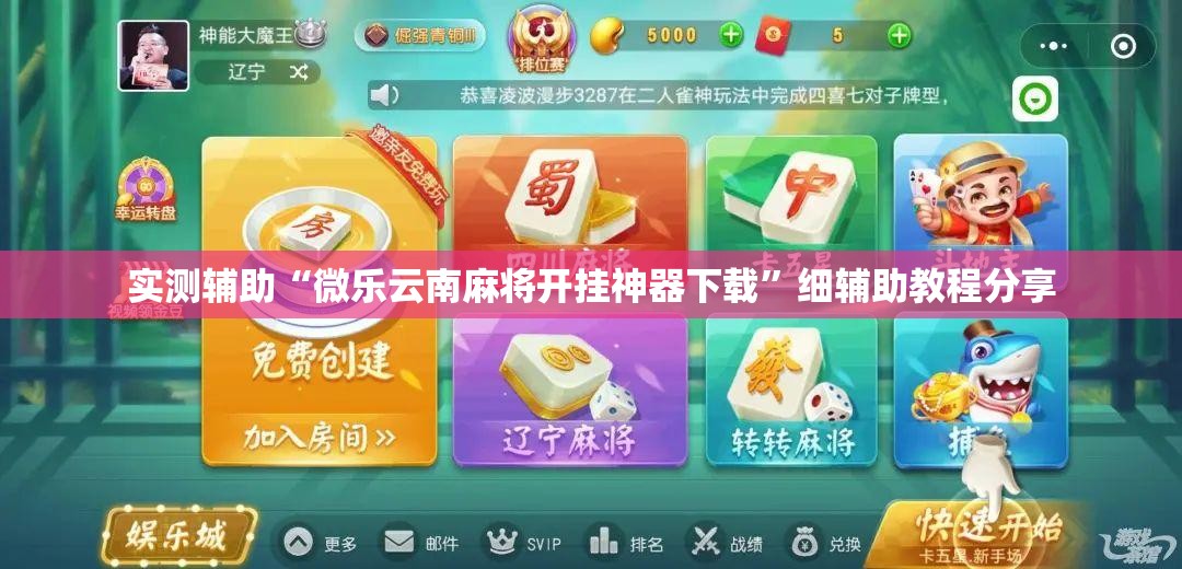 实测辅助“微乐云南麻将开挂神器下载”细辅助教程分享