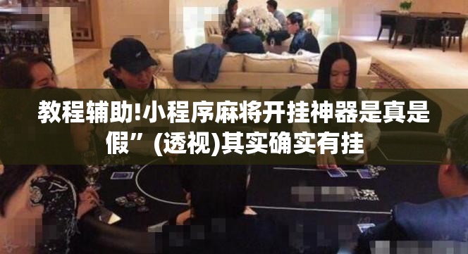 教程辅助!小程序麻将开挂神器是真是假	”(透视)其实确实有挂