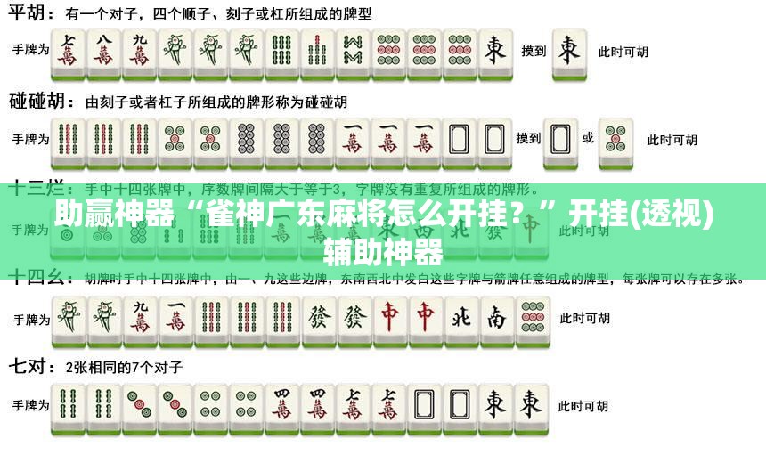 助赢神器“雀神广东麻将怎么开挂？”开挂(透视)辅助神器