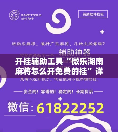 开挂辅助工具“微乐湖南麻将怎么开免费的挂”详细分享装挂步骤