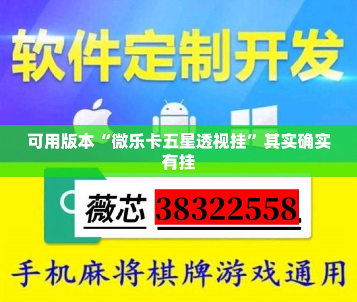 可用版本“微乐卡五星透视挂	”其实确实有挂