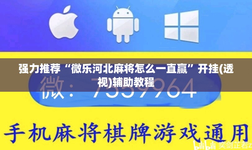 强力推荐“微乐河北麻将怎么一直赢”开挂(透视)辅助教程
