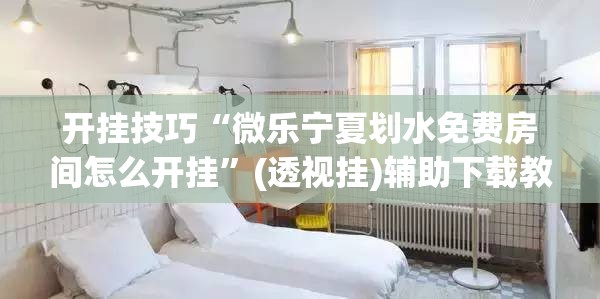 开挂技巧“微乐宁夏划水免费房间怎么开挂”(透视挂)辅助下载教程