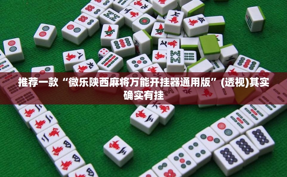 推荐一款“微乐陕西麻将万能开挂器通用版	”(透视)其实确实有挂