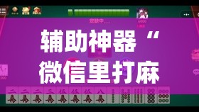 辅助神器“微信里打麻将必赢神器开挂方法”(透视)其实确实有挂