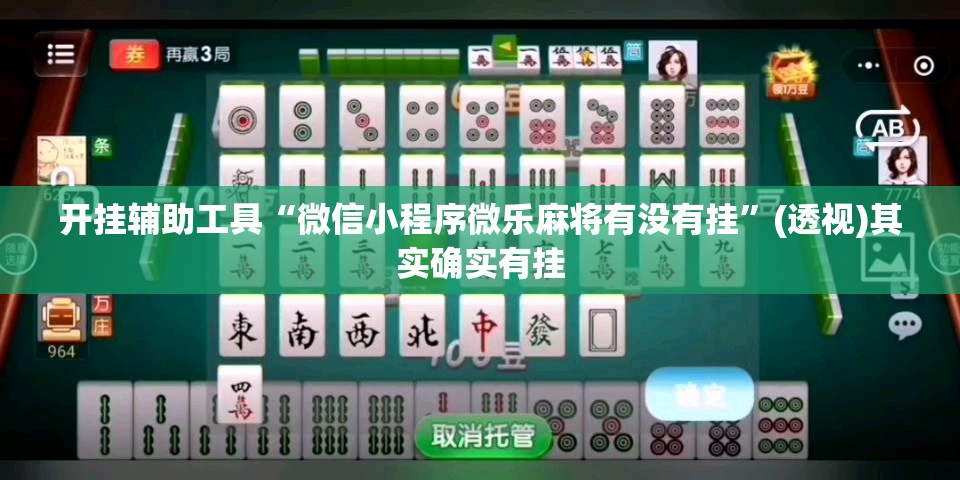 开挂辅助工具“微信小程序微乐麻将有没有挂	”(透视)其实确实有挂
