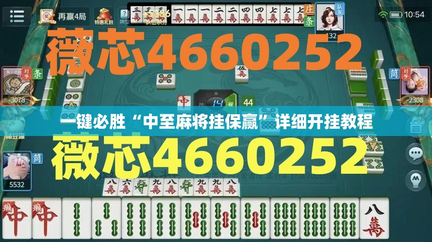 一键必胜“中至麻将挂保赢	”详细开挂教程