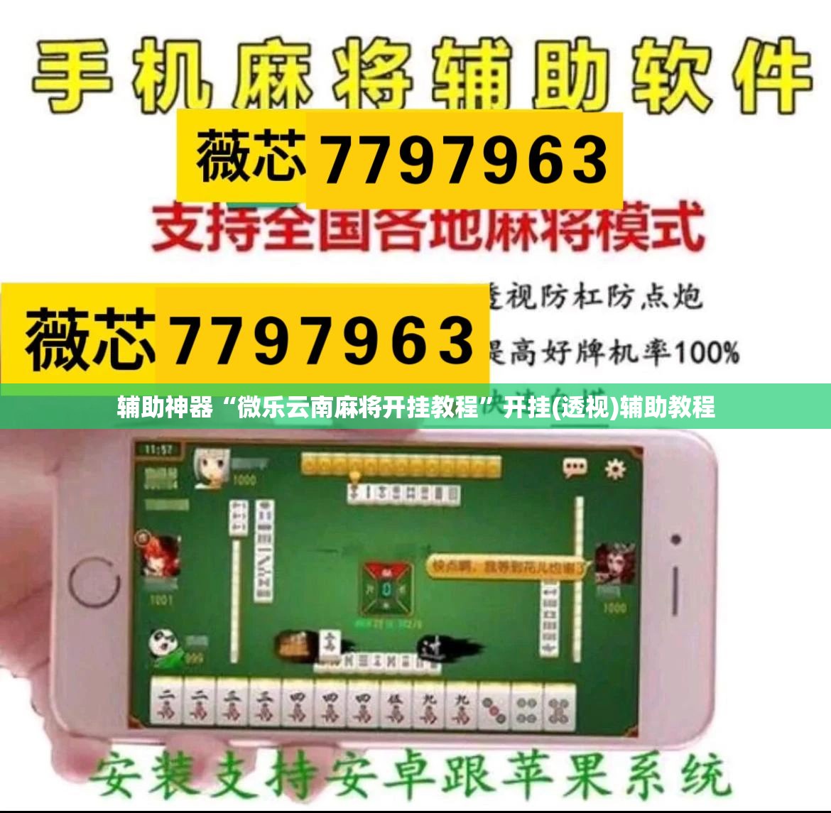 辅助神器“微乐云南麻将开挂教程”开挂(透视)辅助教程
