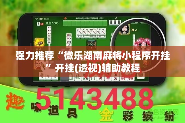 强力推荐“微乐湖南麻将小程序开挂”开挂(透视)辅助教程