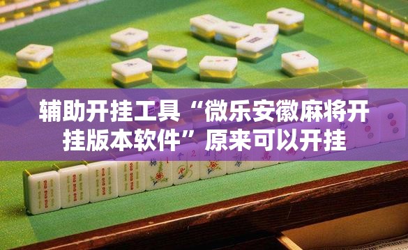 辅助开挂工具“微乐安徽麻将开挂版本软件”原来可以开挂