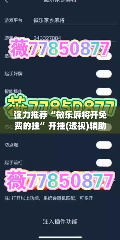 强力推荐“微乐麻将开免费的挂”开挂(透视)辅助神器