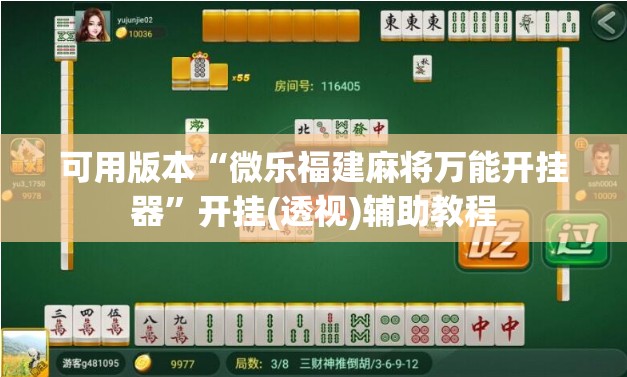 可用版本“微乐福建麻将万能开挂器	”开挂(透视)辅助教程