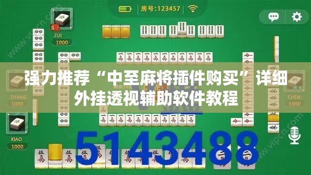强力推荐“中至麻将插件购买”详细外挂透视辅助软件教程