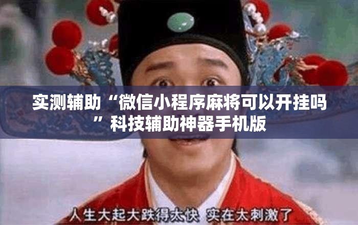 实测辅助“微信小程序麻将可以开挂吗”科技辅助神器手机版