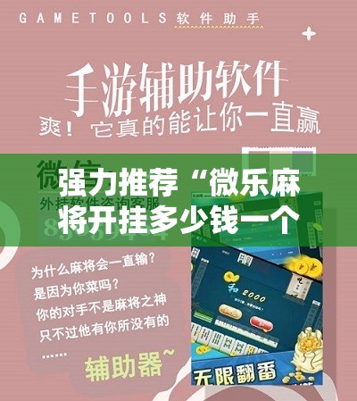 强力推荐“微乐麻将开挂多少钱一个”科技辅助神器手机版