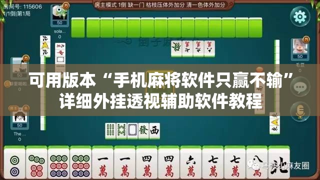 可用版本“手机麻将软件只赢不输	”详细外挂透视辅助软件教程
