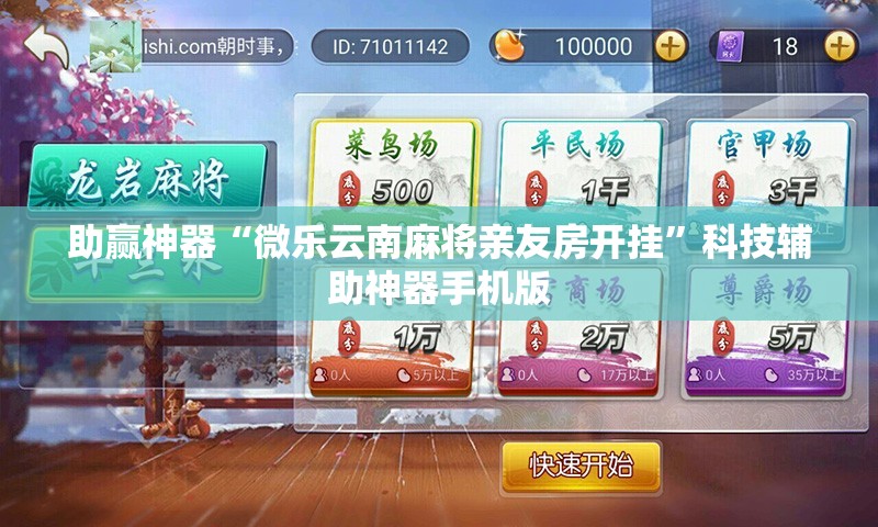助赢神器“微乐云南麻将亲友房开挂”科技辅助神器手机版