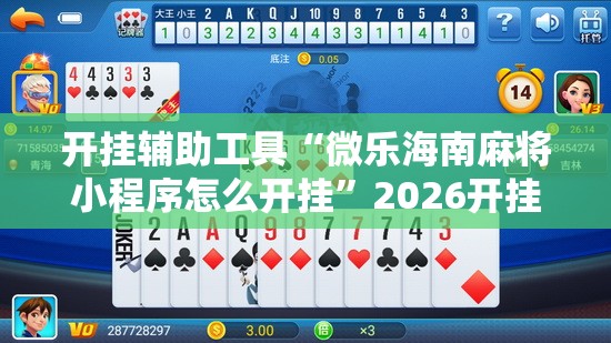 开挂辅助工具“微乐海南麻将小程序怎么开挂”2026开挂教程步骤