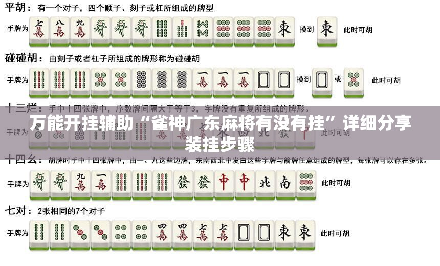 万能开挂辅助“雀神广东麻将有没有挂”详细分享装挂步骤