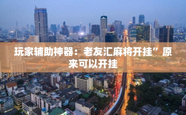 玩家辅助神器：老友汇麻将开挂”原来可以开挂