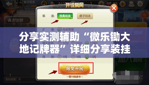 分享实测辅助“微乐锄大地记牌器”详细分享装挂步骤