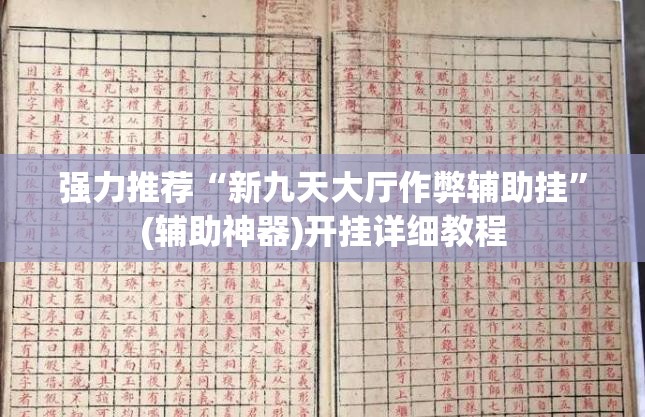 强力推荐“新九天大厅作弊辅助挂”(辅助神器)开挂详细教程
