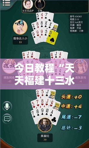 今日教程“天天福建十三水一直输”2026开挂教程步骤
