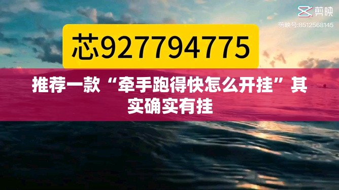 推荐一款“牵手跑得快怎么开挂”其实确实有挂