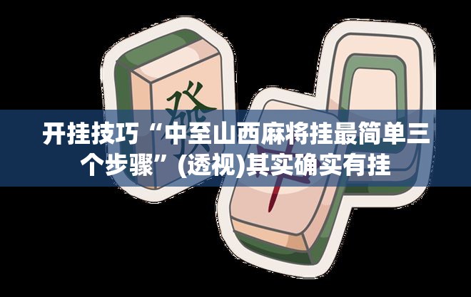 开挂技巧“中至山西麻将挂最简单三个步骤”(透视)其实确实有挂