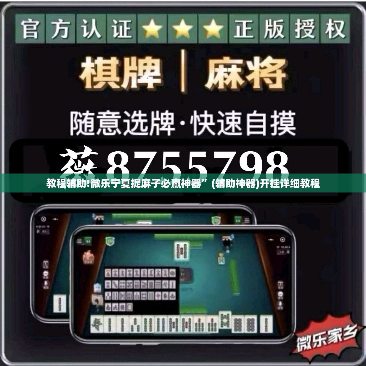 教程辅助!微乐宁夏捉麻子必赢神器”(辅助神器)开挂详细教程