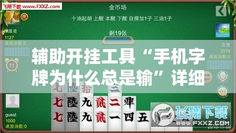 辅助开挂工具“手机字牌为什么总是输”详细分享装挂步骤