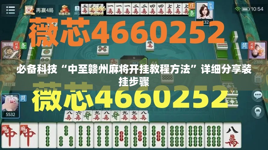 必备科技“中至赣州麻将开挂教程方法”详细分享装挂步骤