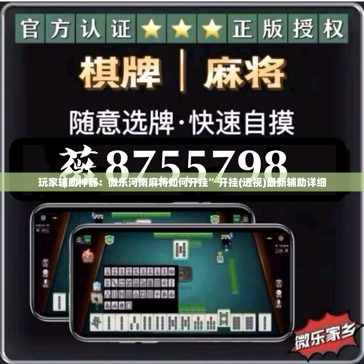 玩家辅助神器：微乐河南麻将如何开挂”开挂(透视)最新辅助详细