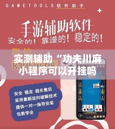 实测辅助“功夫川麻小程序可以开挂吗”科技辅助神器手机版