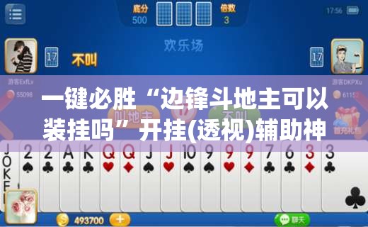 一键必胜“边锋斗地主可以装挂吗”开挂(透视)辅助神器