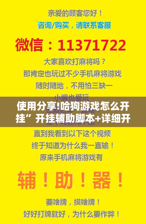 使用分享!哈狗游戏怎么开挂”开挂辅助脚本+详细开挂安装教程
