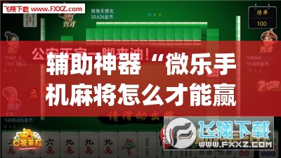 辅助神器“微乐手机麻将怎么才能赢	”(透视)其实确实有挂