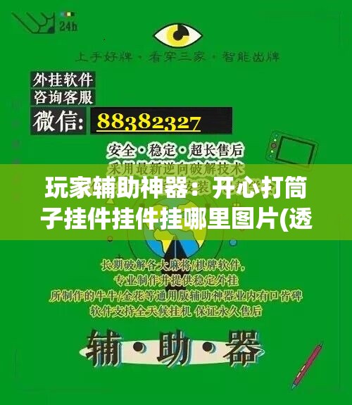 玩家辅助神器：开心打筒子挂件挂件挂哪里图片(透视)”开挂辅助脚本+详细开挂安装教程