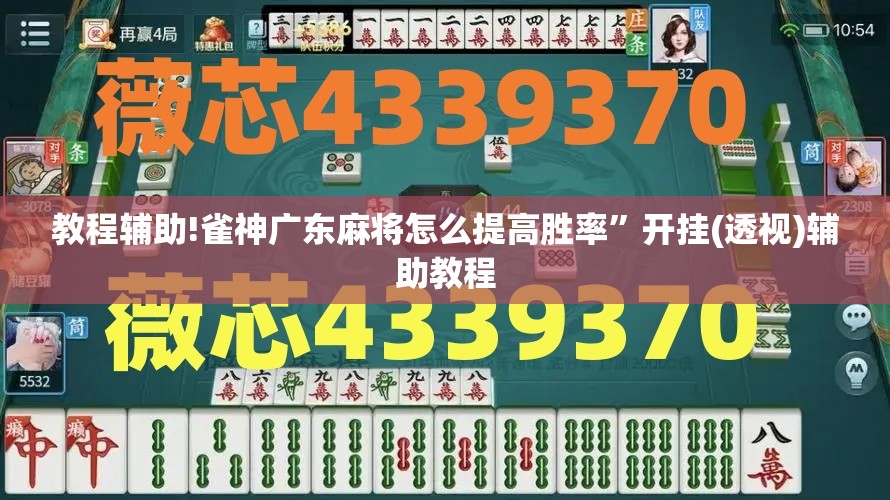 教程辅助!雀神广东麻将怎么提高胜率”开挂(透视)辅助教程