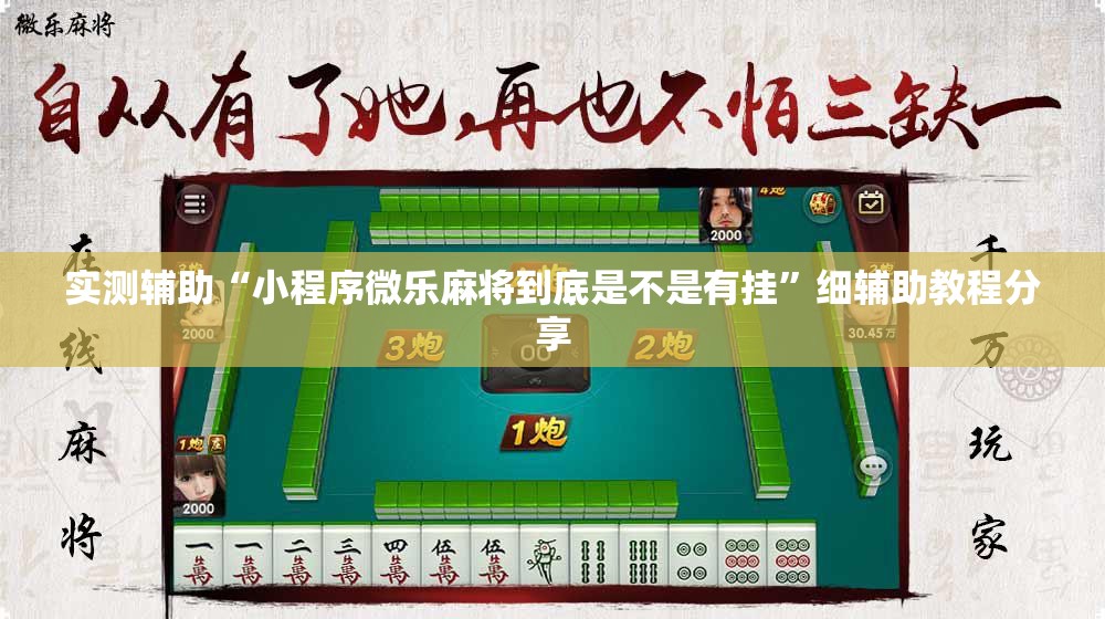 实测辅助“小程序微乐麻将到底是不是有挂”细辅助教程分享