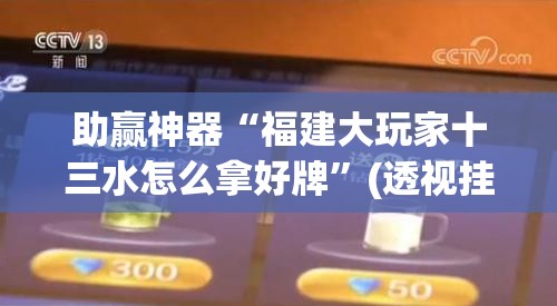 助赢神器“福建大玩家十三水怎么拿好牌”(透视挂)辅助下载教程