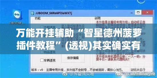 万能开挂辅助“智星德州菠萝插件教程”(透视)其实确实有挂