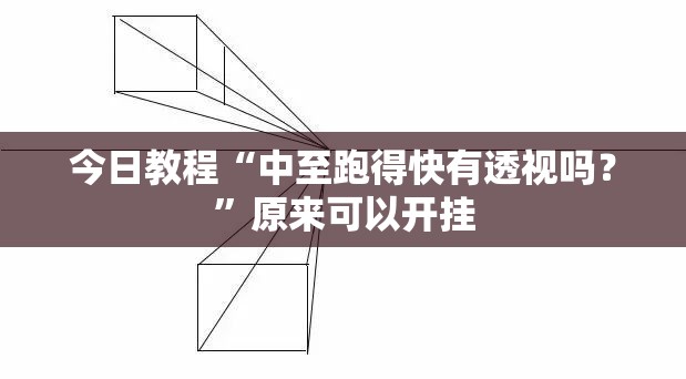 今日教程“中至跑得快有透视吗？”原来可以开挂