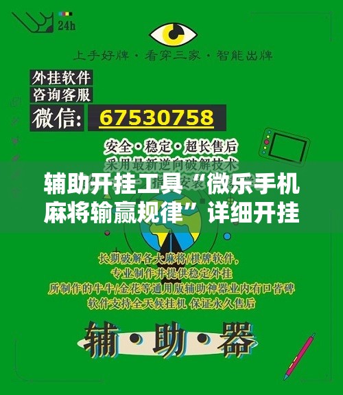 辅助开挂工具“微乐手机麻将输赢规律”详细开挂教程