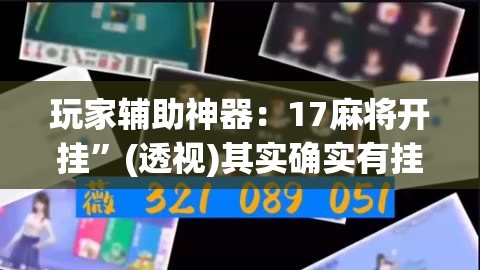 玩家辅助神器：17麻将开挂”(透视)其实确实有挂